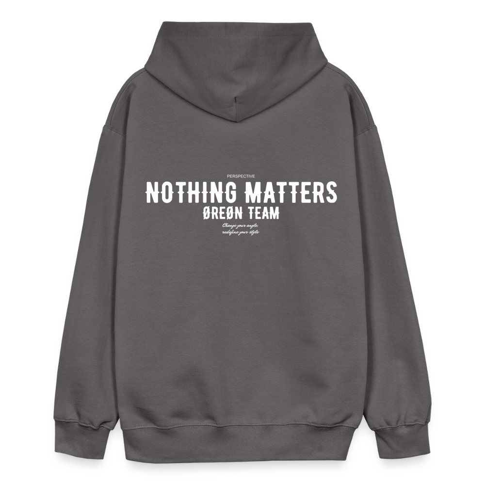 ØREØN PERSPECTIVE NOTHING MATTERS HOODIE - dark grey