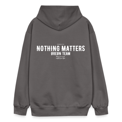 ØREØN PERSPECTIVE NOTHING MATTERS HOODIE - dark grey