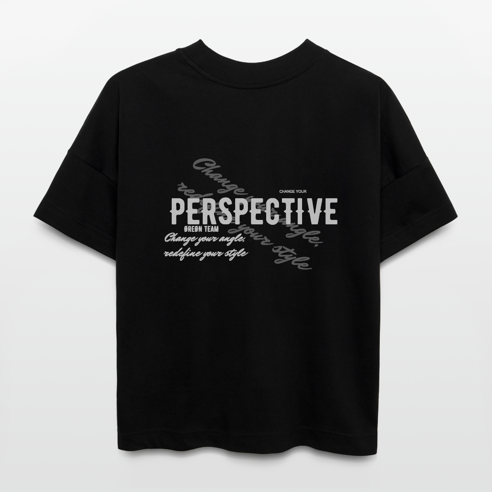 ØREØN PERSPECTIVE CHANGE YOUR ANGLE OVERSIZED T-SHIRT - black