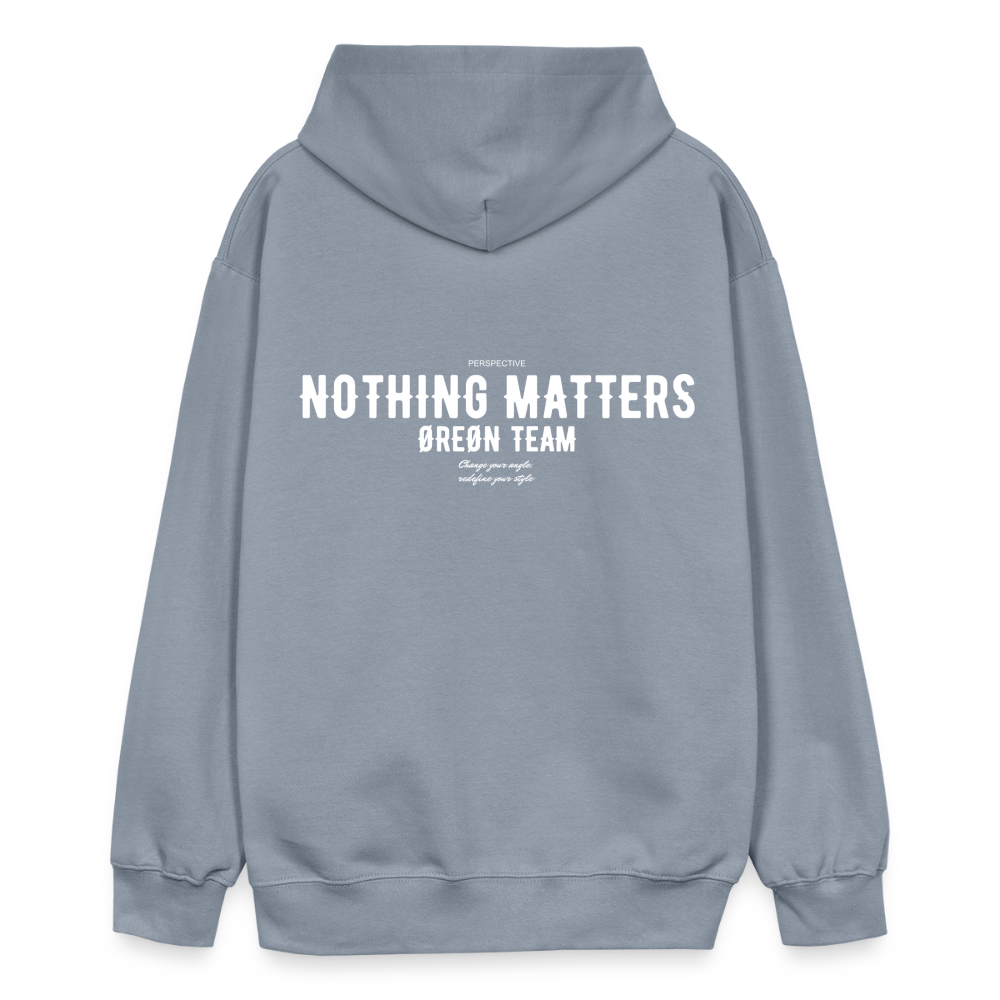 ØREØN PERSPECTIVE NOTHING MATTERS HOODIE - blue