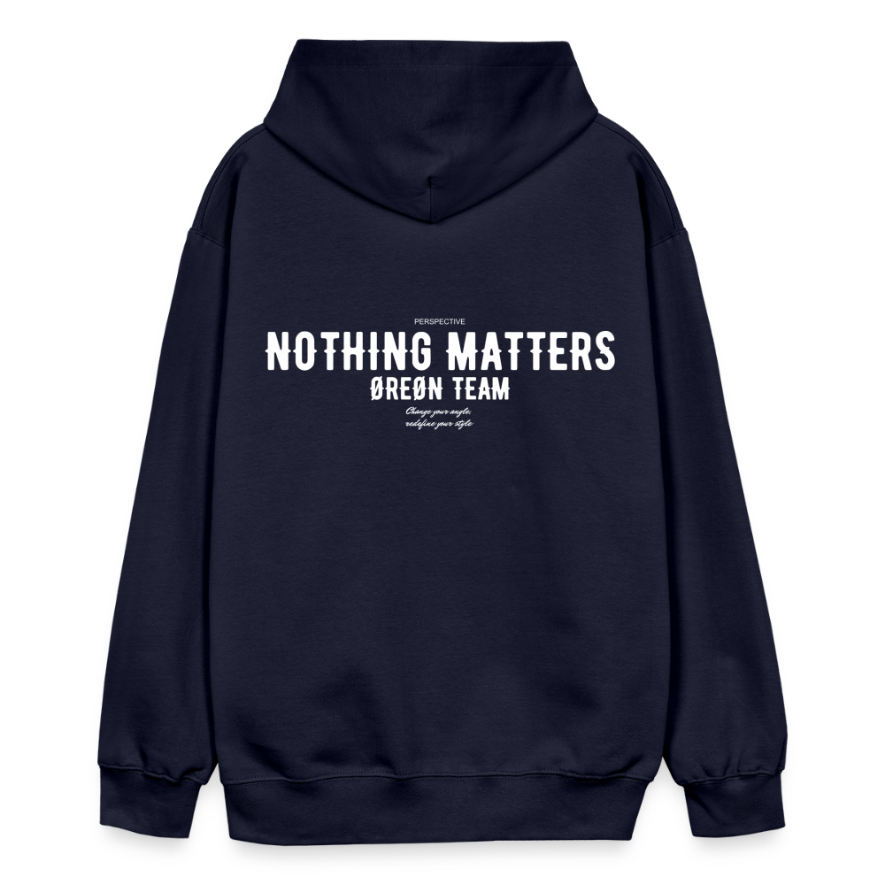 ØREØN PERSPECTIVE NOTHING MATTERS HOODIE - navy