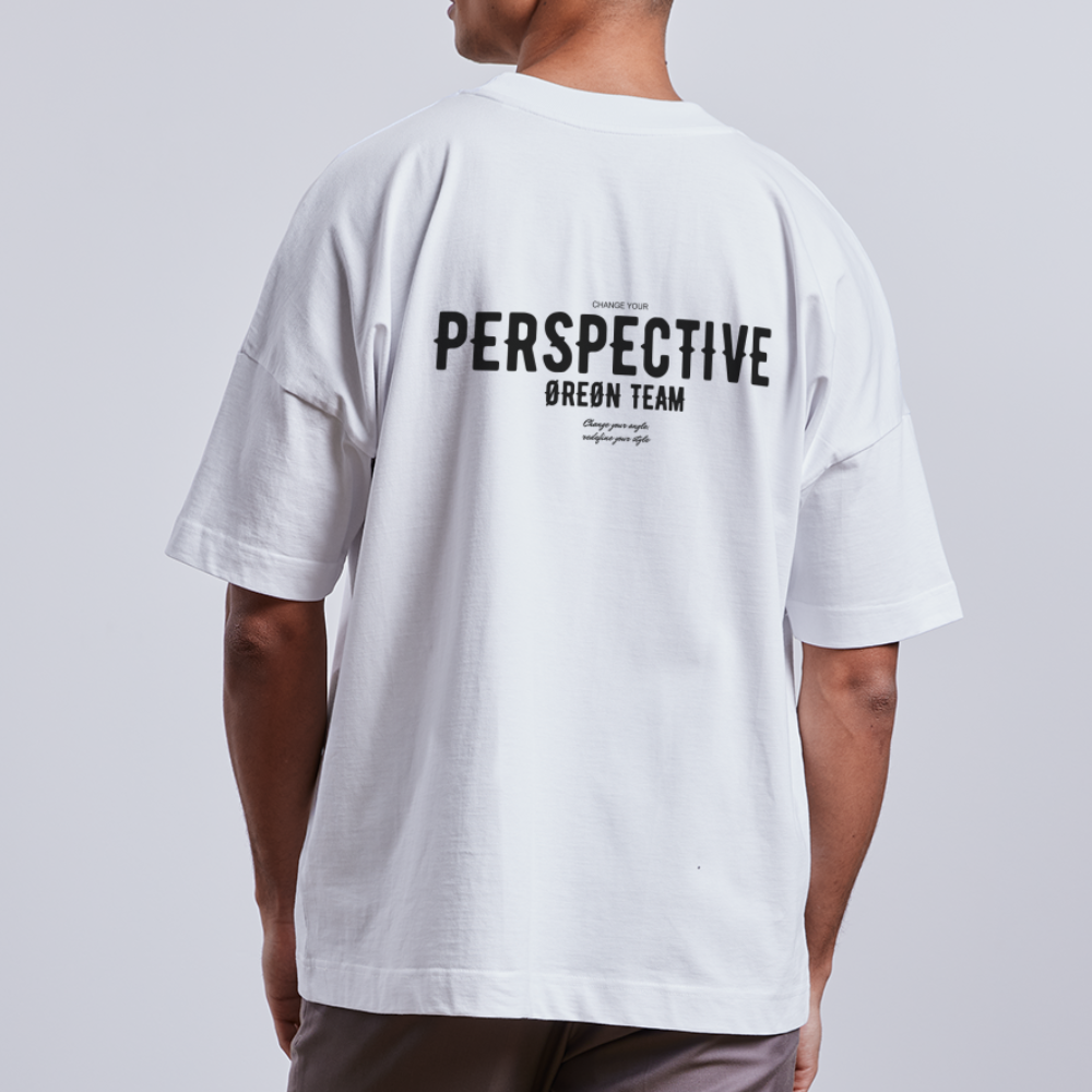 ØREØN TEAM PERSPECTIVE OVERSIZED T-SHIRT - white