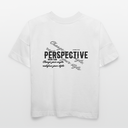 ØREØN PERSPECTIVE CHANGE YOUR ANGLE OVERSIZED T-SHIRT - white