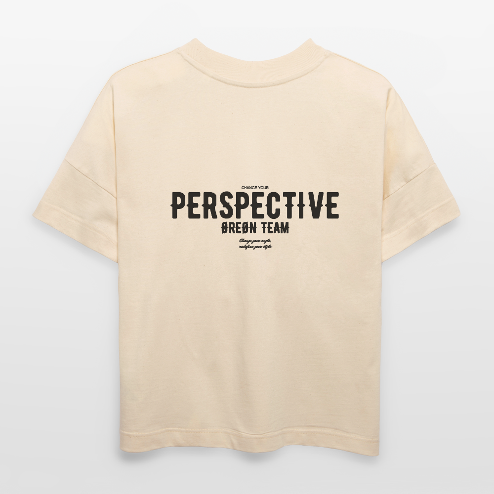 ØREØN TEAM PERSPECTIVE OVERSIZED T-SHIRT - natural raw