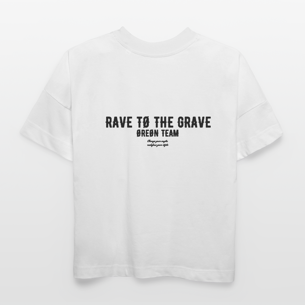 ØREØN RAVE TØ THE GRAVE 2.Ø OVERSIZED T-SHIRT - white