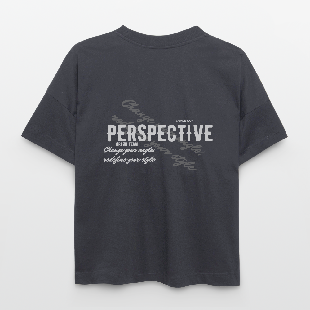 ØREØN PERSPECTIVE CHANGE YOUR ANGLE OVERSIZED T-SHIRT - indigo blue