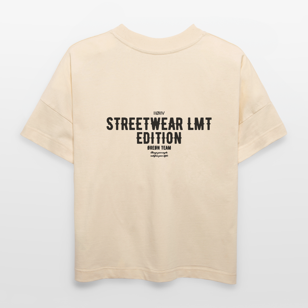 ØREØN STREETWEAR LMT ED OVERSIZED T-SHIRT - natural raw