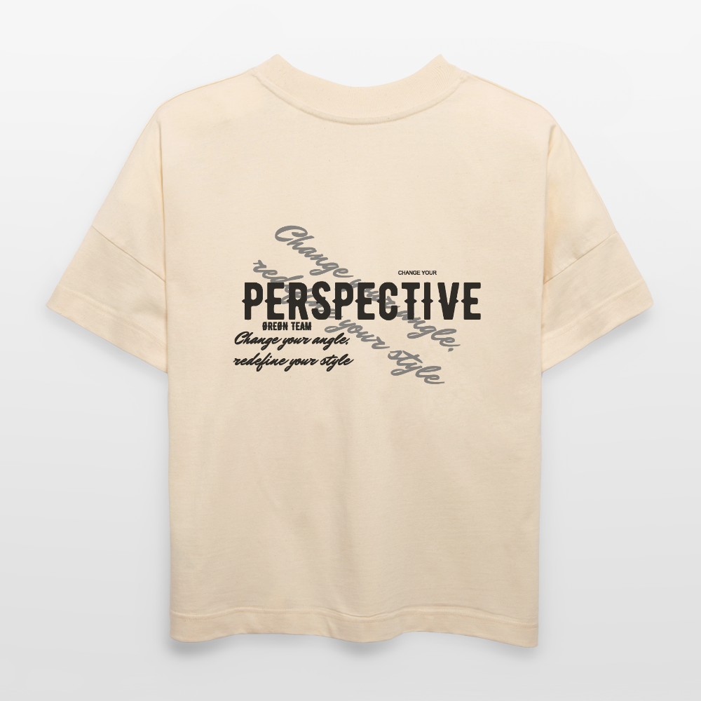 ØREØN PERSPECTIVE CHANGE YOUR ANGLE OVERSIZED T-SHIRT - natural raw