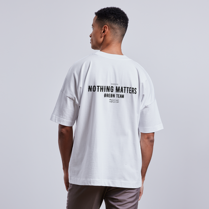 ØREØN PERPSECTIVE NOTHING MATTERS OVERSIZED T-SHIRT - white