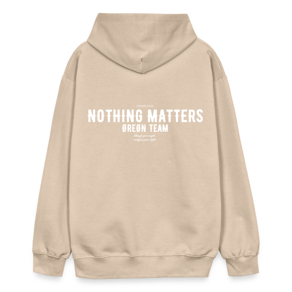 ØREØN PERSPECTIVE NOTHING MATTERS HOODIE - sand