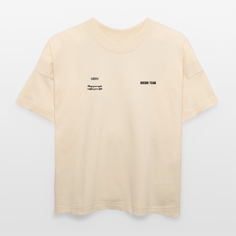 ØREØN STREETWEAR LMT ED OVERSIZED T-SHIRT - natural raw