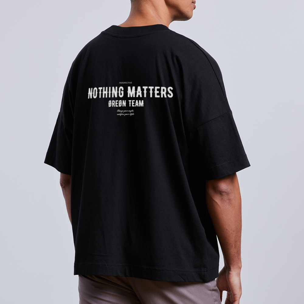 ØREØN PERSPECTIVE NOTHING MATTERS OVERSIZED T-SHIRT - black