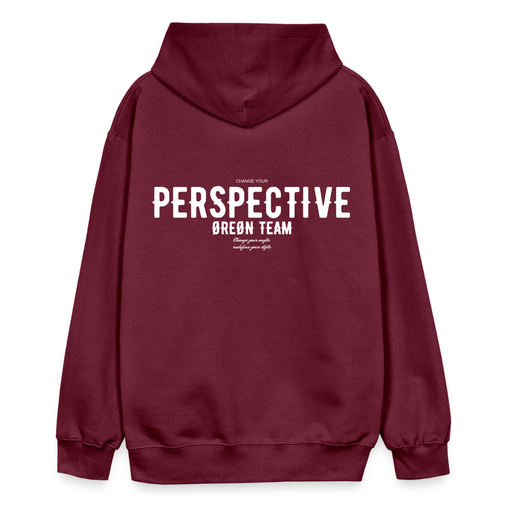 ØREØN PERSPECTIVE HOODIE - maroon