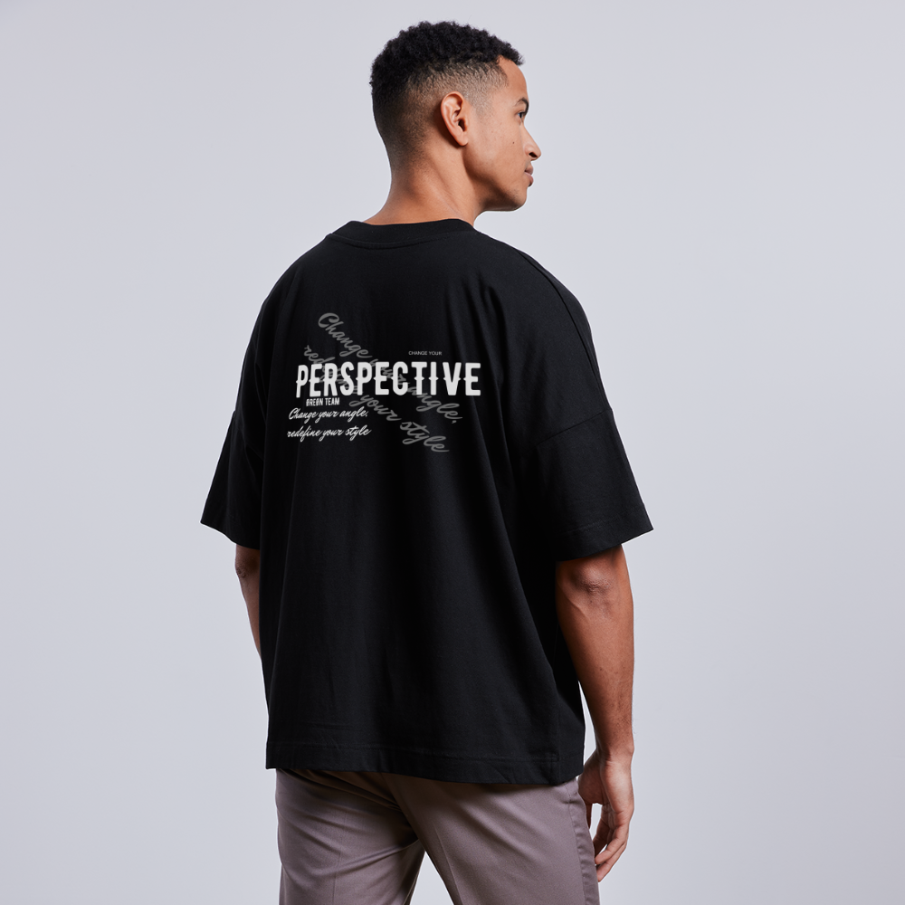 ØREØN PERSPECTIVE CHANGE YOUR ANGLE OVERSIZED T-SHIRT - black