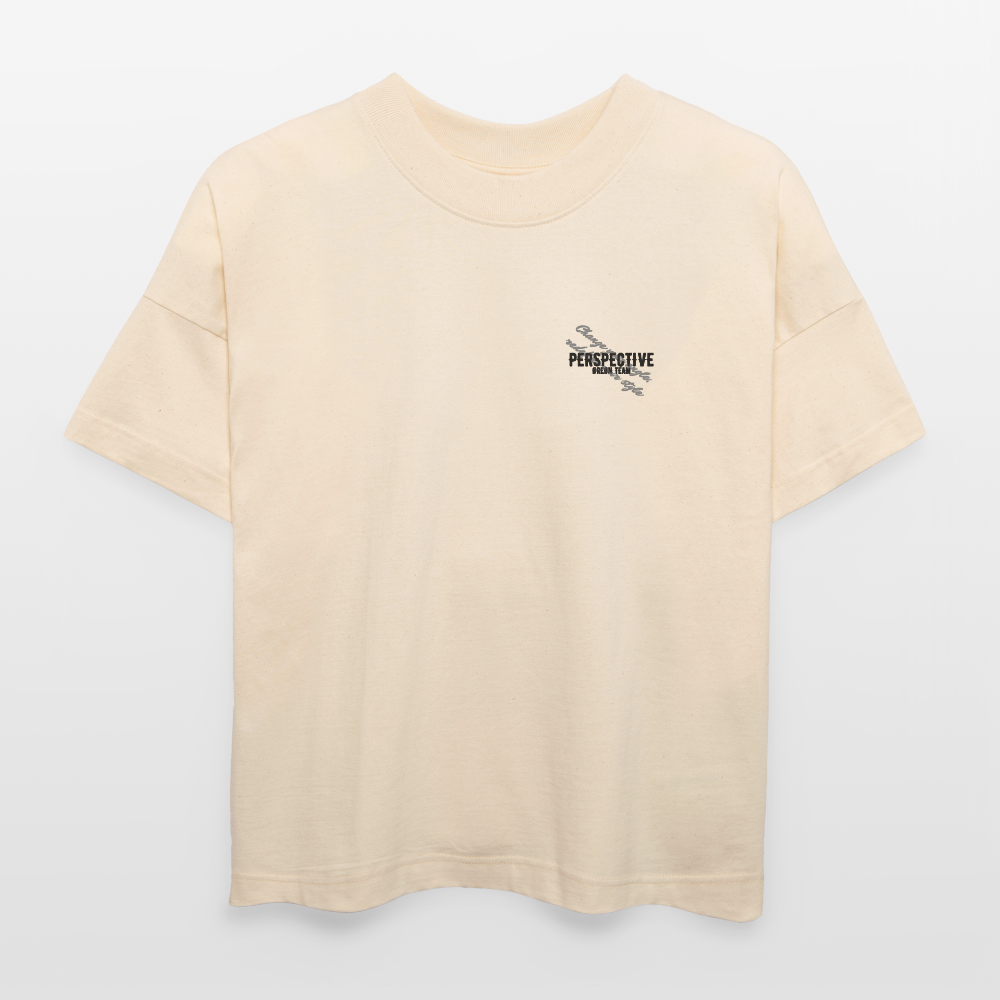 ØREØN PERSPECTIVE CHANGE YOUR ANGLE OVERSIZED T-SHIRT - natural raw