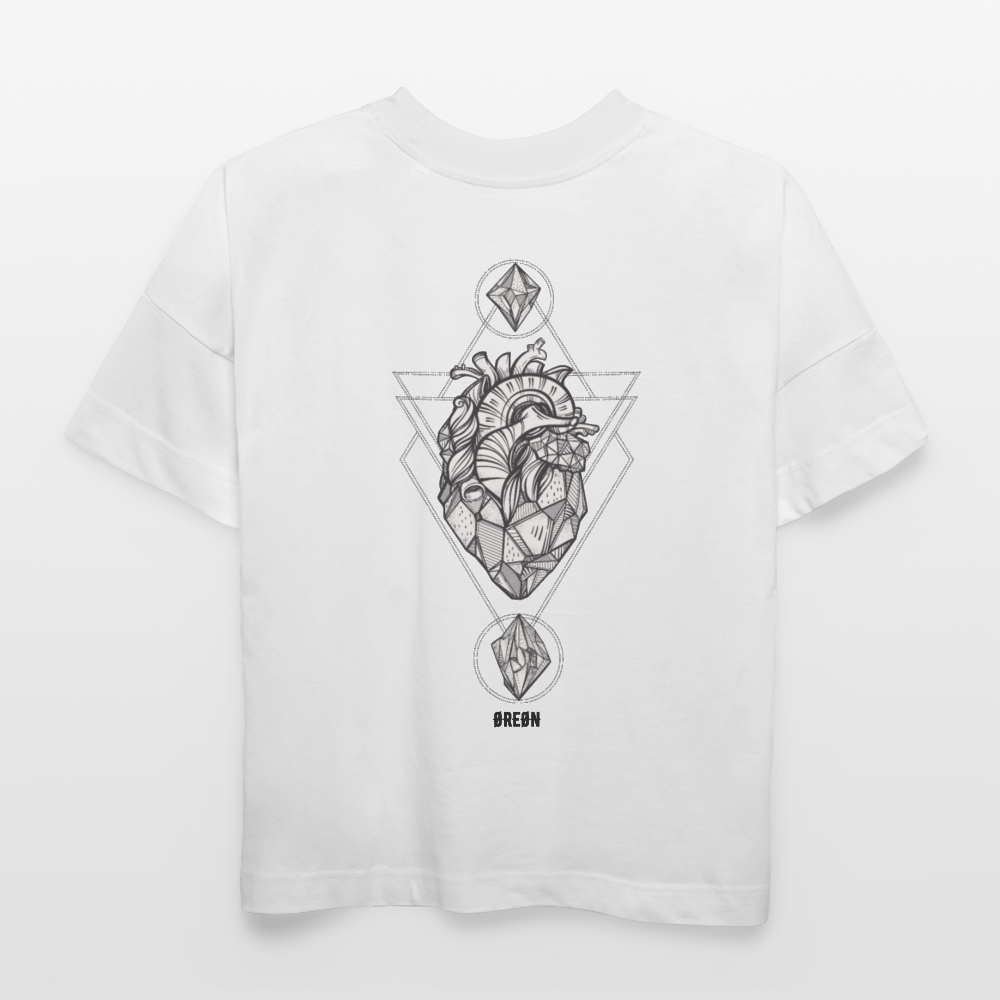 ØREØN HEART <3 OVERSIZED T-SHIRT - white