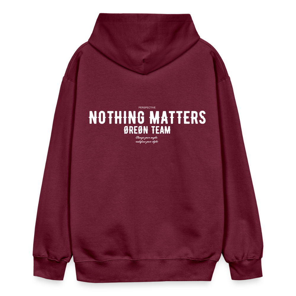 ØREØN PERSPECTIVE NOTHING MATTERS HOODIE - maroon