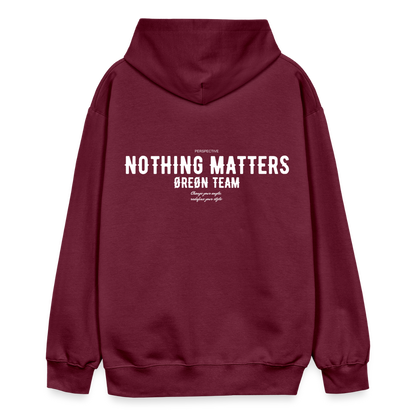 ØREØN PERSPECTIVE NOTHING MATTERS HOODIE - maroon