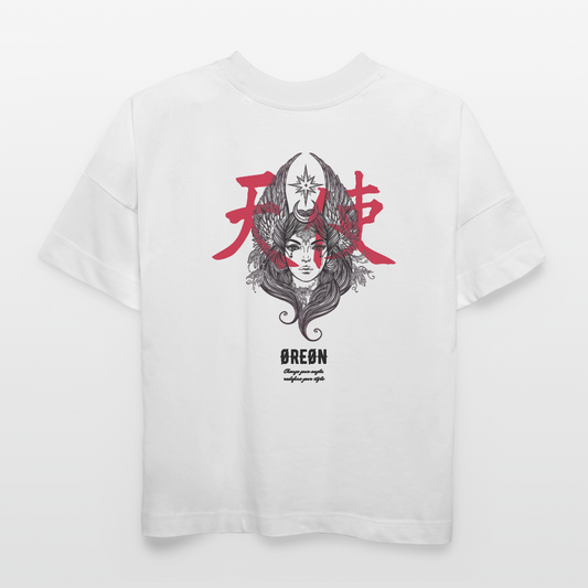 ØREØN Tiānshǐ (天使) OVERSIZED T-SHIRT (RED) - white