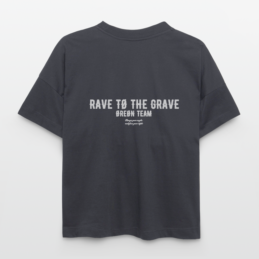 ØREØN RAVE TØ THE GRAVE 2.Ø OVERSIZED T-SHIRT - indigo blue